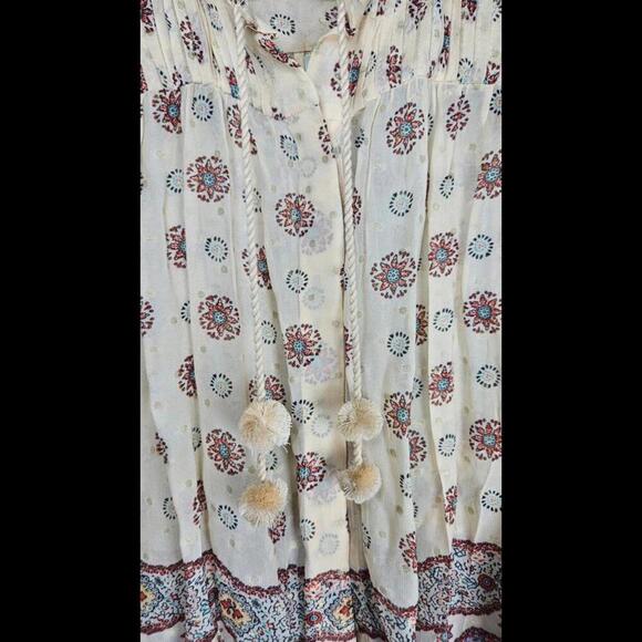 Zara Bohemian Floral See Through Blouse Size Small - Picture 4 of 9